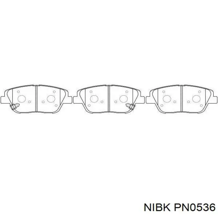 Передні тормозні колодки PN0536 Nibk