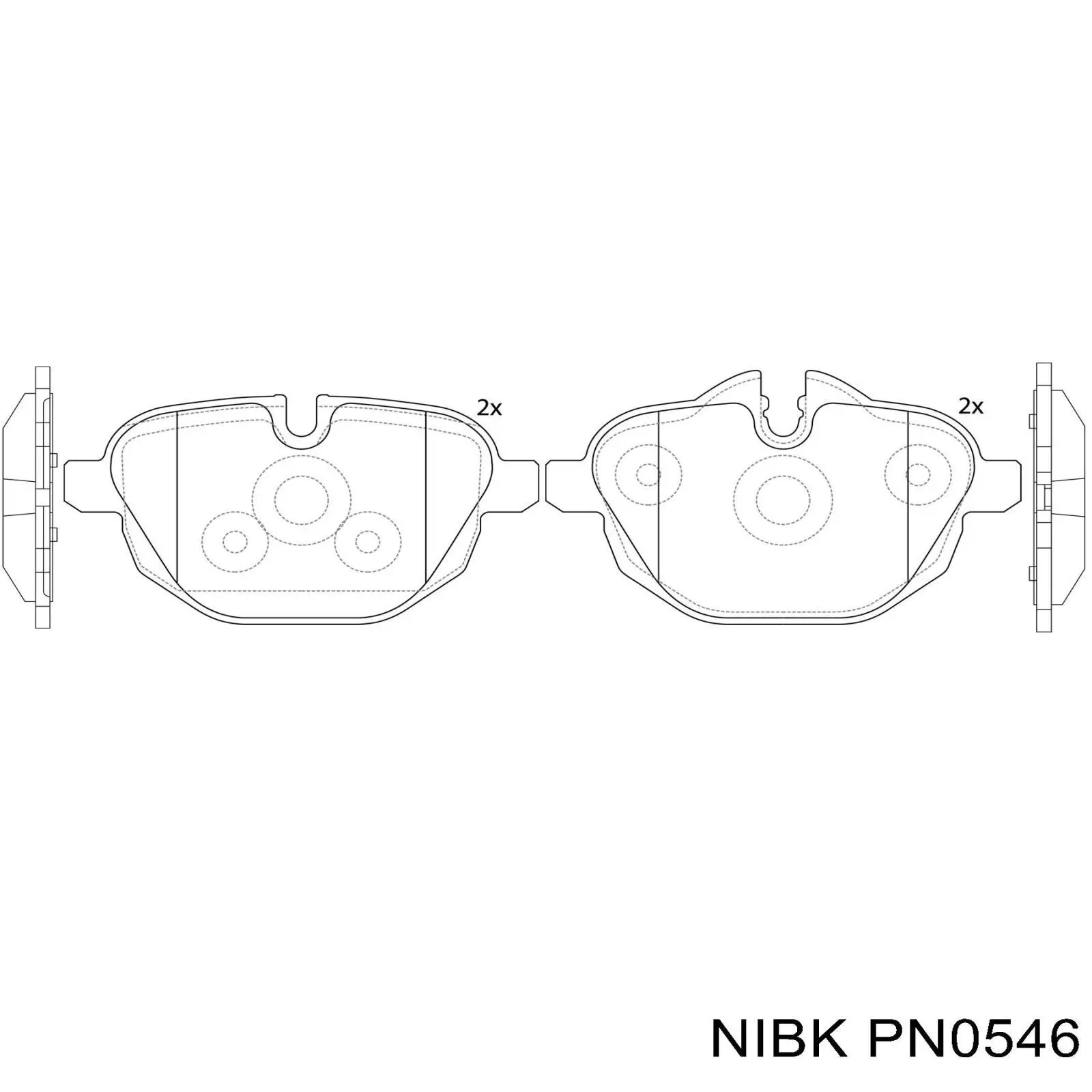 Купити PN0546 Nibk Задні колодки