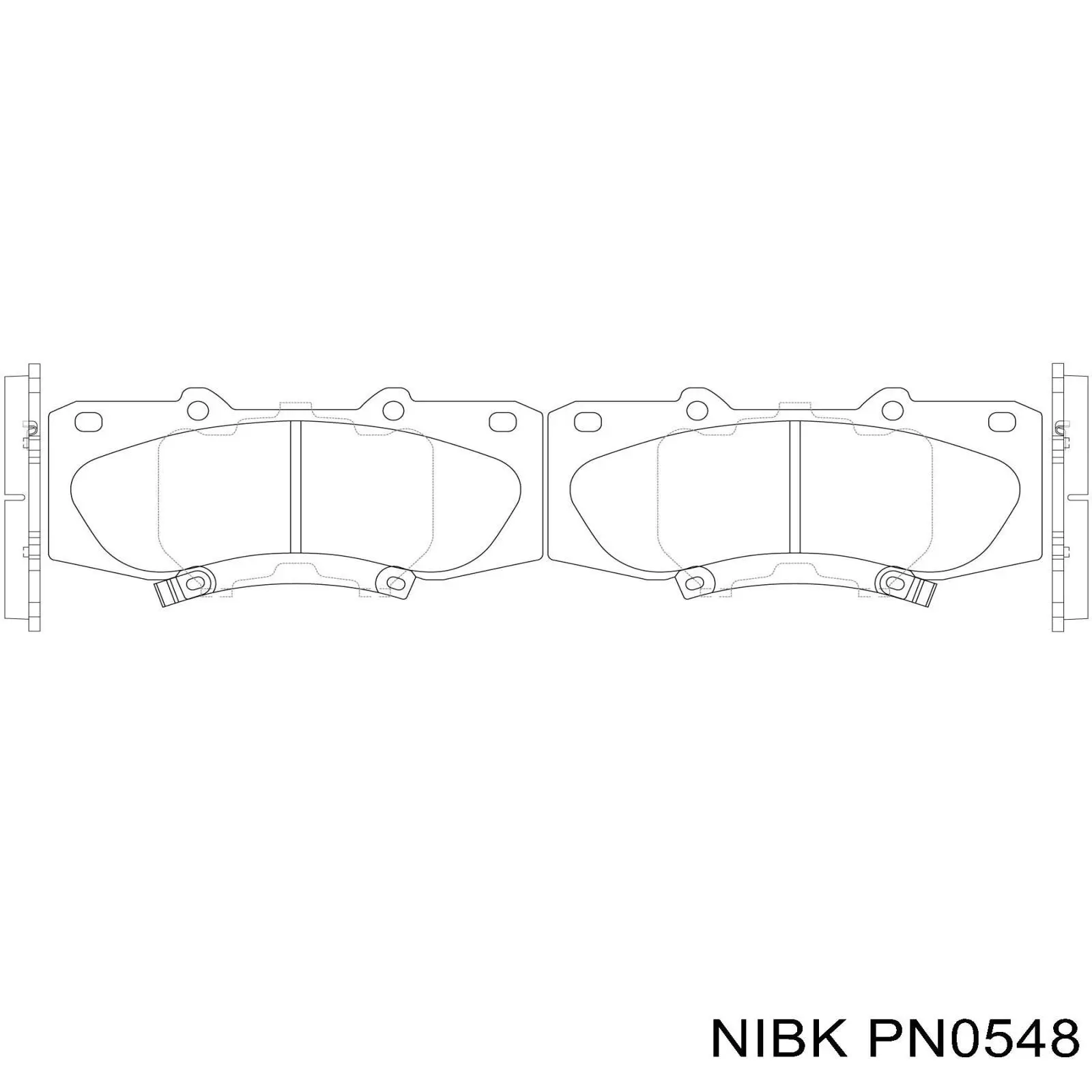 PN0548 Nibk Передні гальмівні колодки