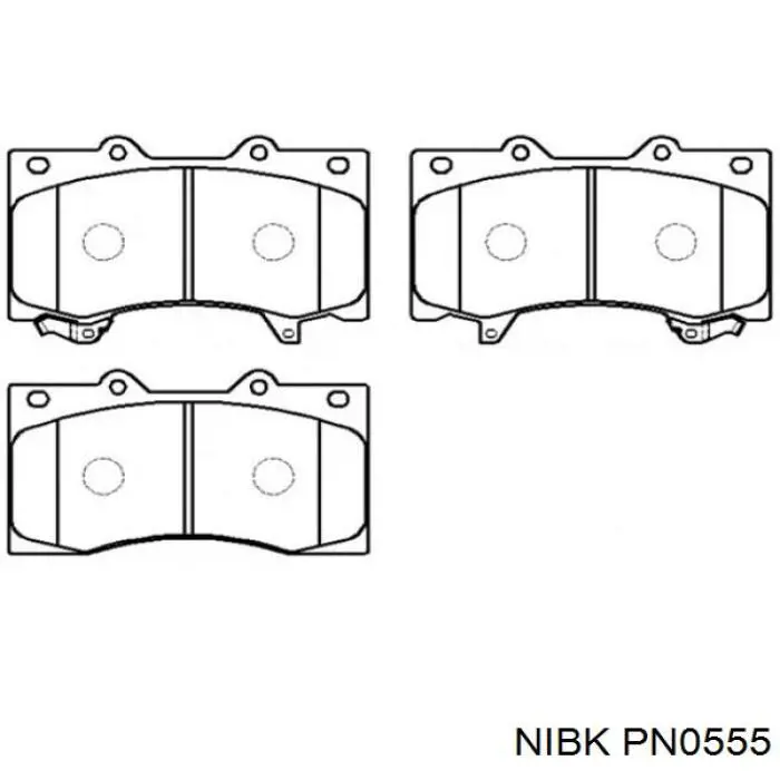 Гальмівні колодки Nibk PN0555 ціна, від 39.41 USD