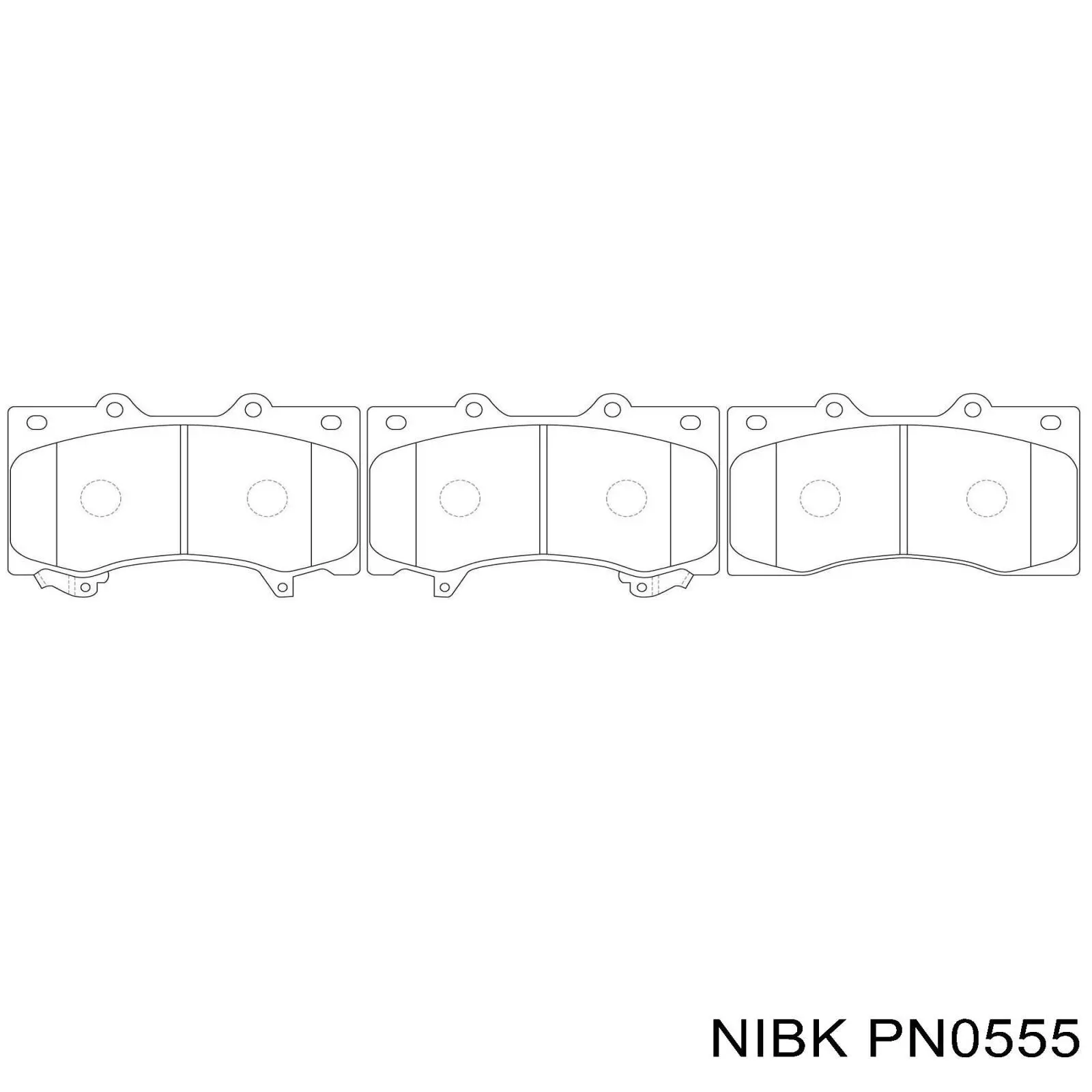 Купити PN0555 Nibk Колодки гальмівні передні, дискові