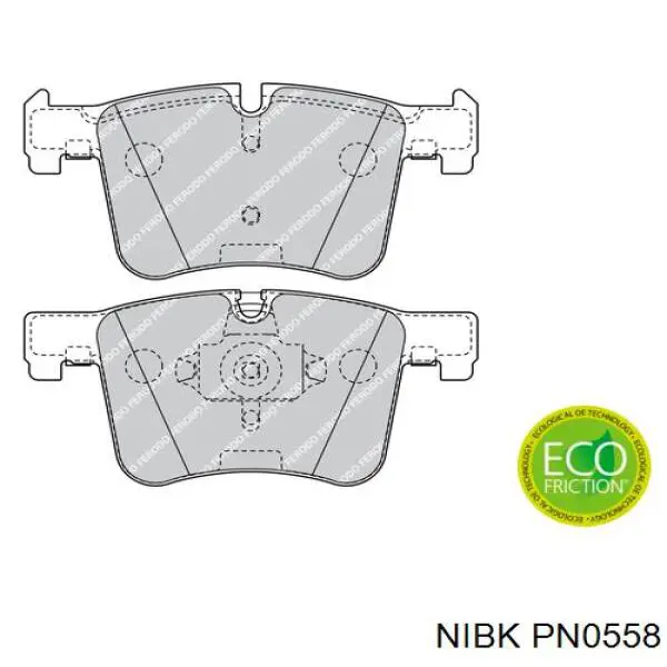 Гальмівні колодки Nibk PN0558 ціна, від 64.90 USD