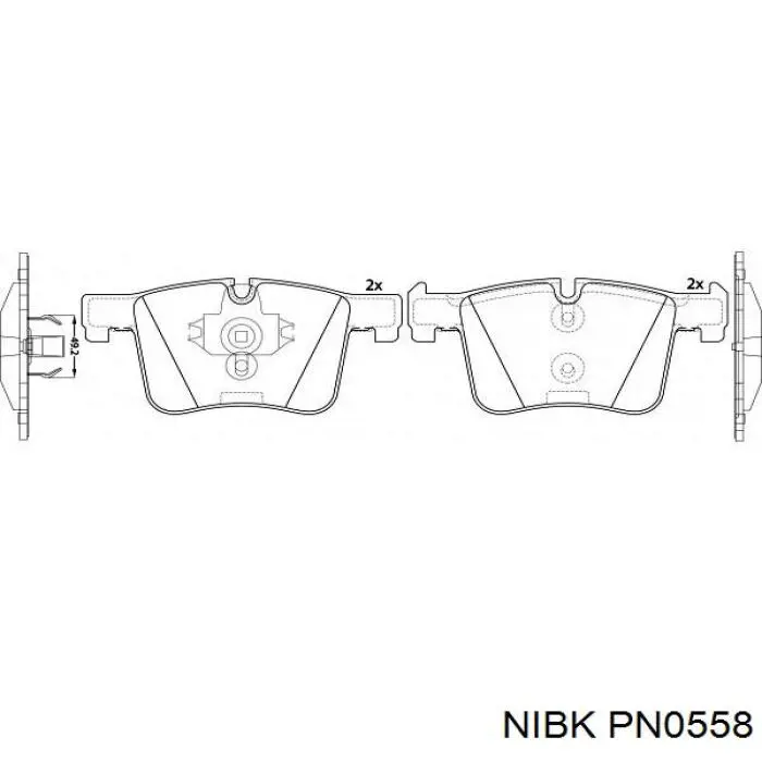 Колодки гальмівні передні, дискові PN0558 Nibk