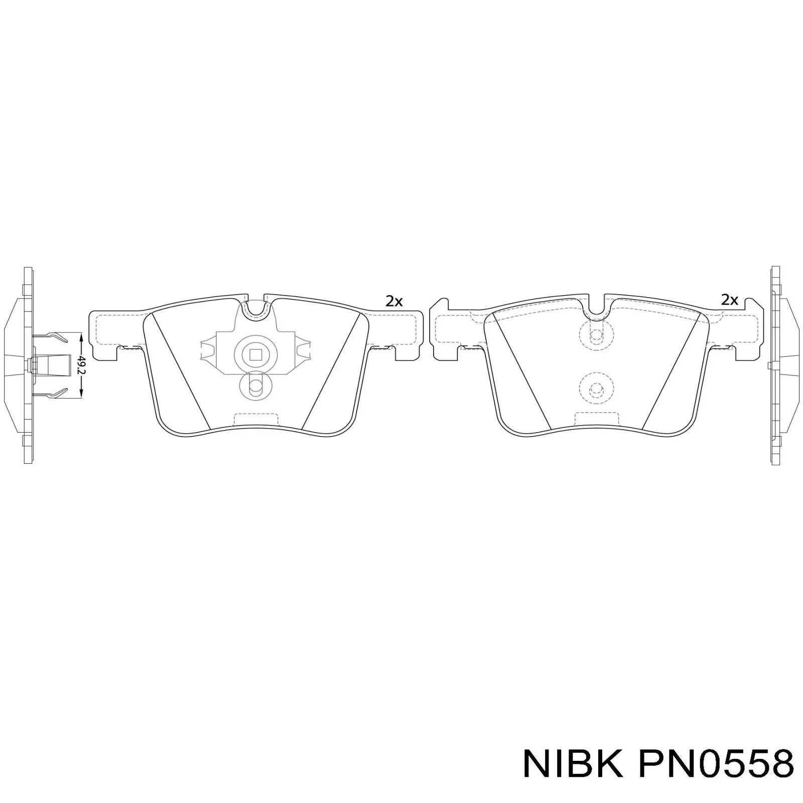 Передні тормозні колодки PN0558 Nibk