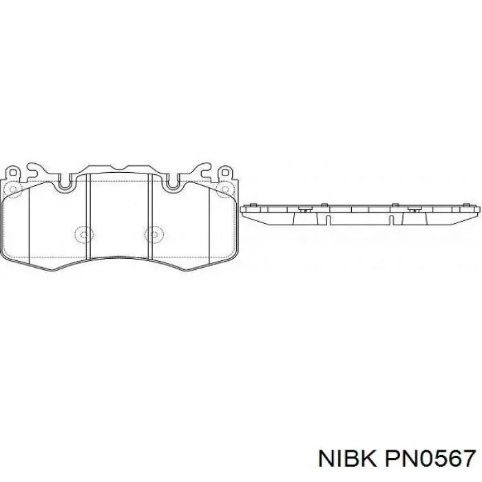 Купити PN0567 Nibk Колодки гальмівні передні, дискові