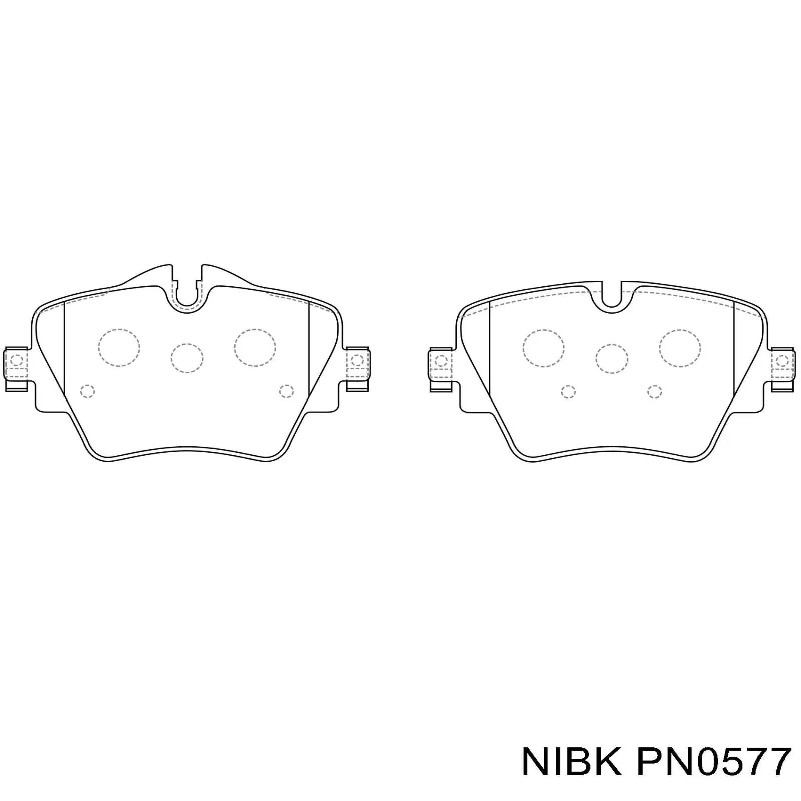 PN0577 Nibk Передні гальмівні колодки