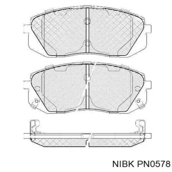 Гальмівні колодки Nibk PN0578 ціна, від 32.88 USD