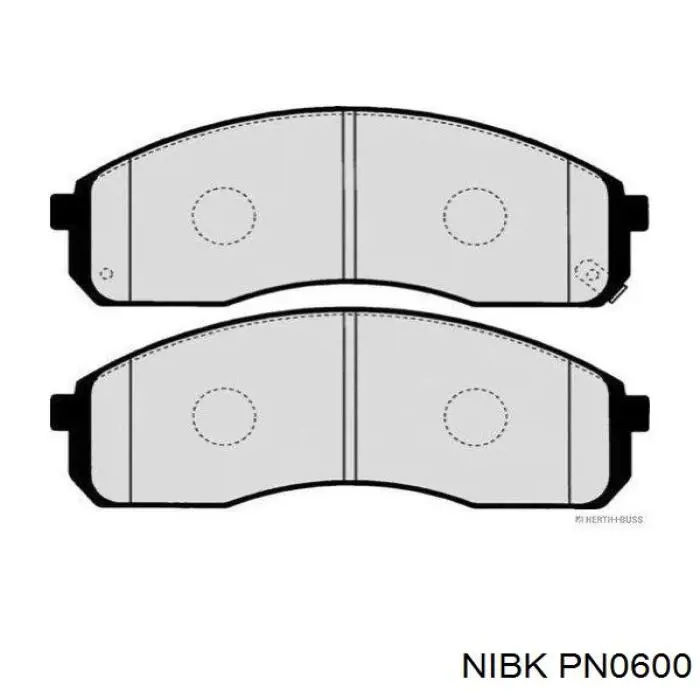 Гальмівні колодки Nibk PN0600 ціна, від 22.91 USD