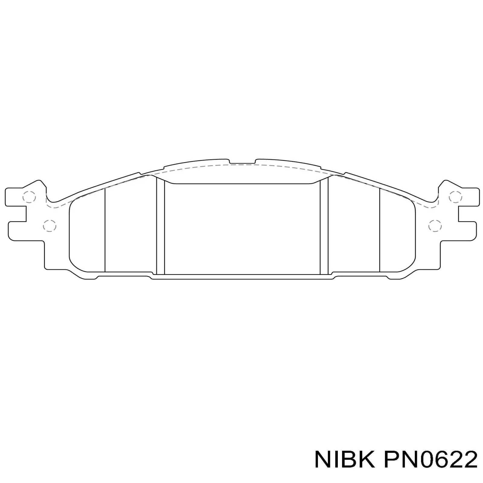 PN0622 Nibk колодки гальмівні передні, дискові