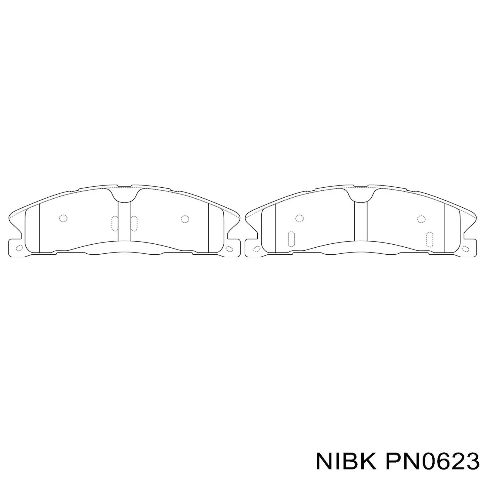 Колодки гальмівні передні, дискові PN0623 Nibk