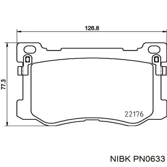 Гальмівні колодки Nibk PN0633 ціна, від 132.37 USD