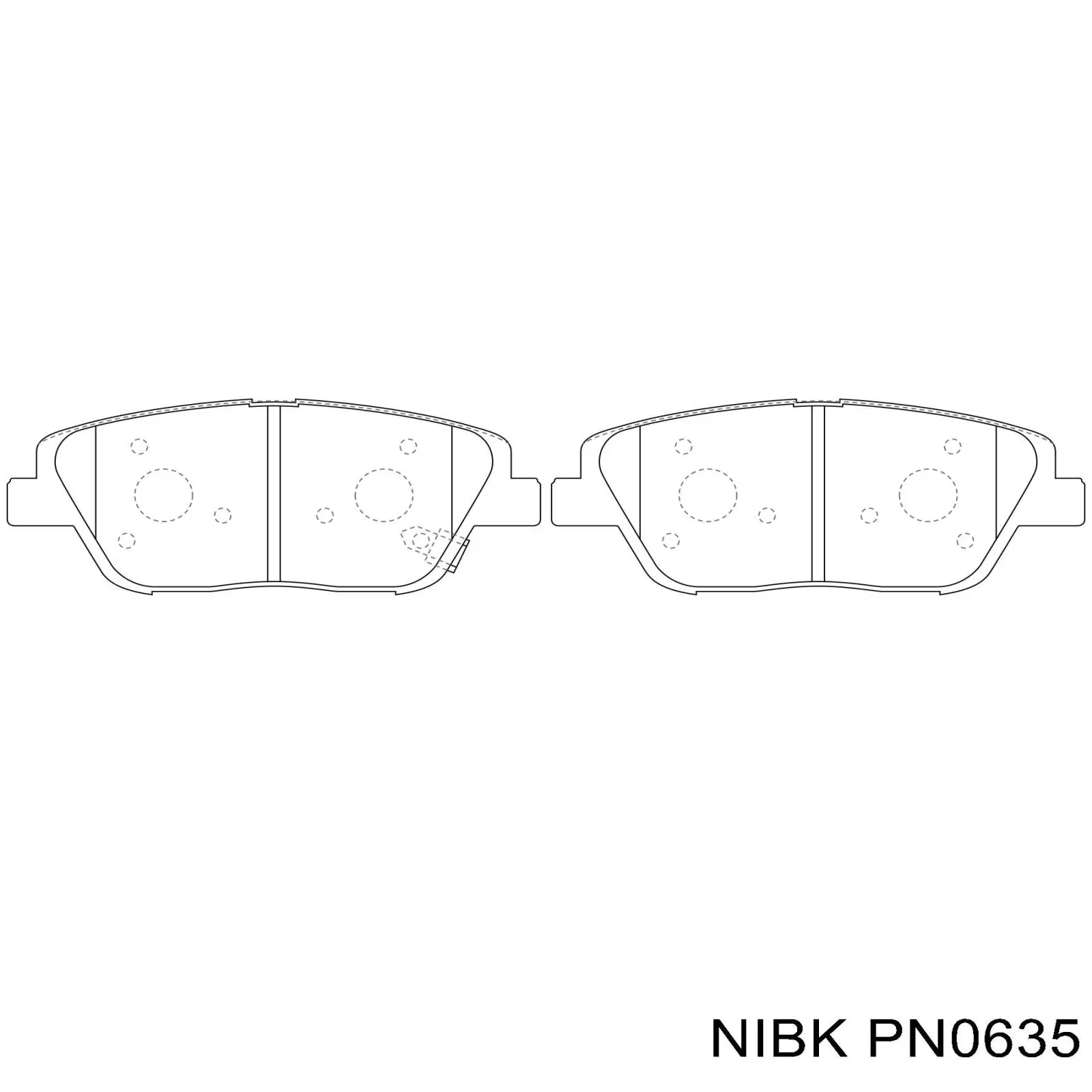 Купити PN0635 Nibk Колодки гальмівні передні, дискові