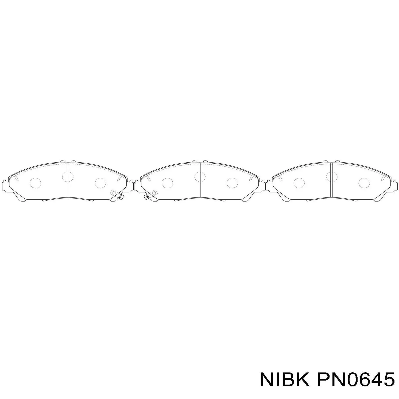 PN0645 Nibk Передні гальмівні колодки