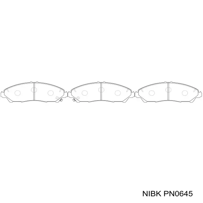 Гальмівні колодки Nibk PN0645 ціна, від 27.83 USD