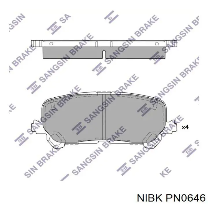 Купити PN0646 Nibk Задні колодки