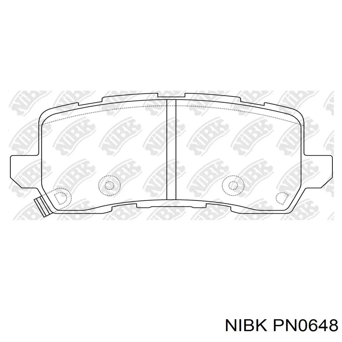 PN0648 Nibk Колодки гальмівні задні, дискові