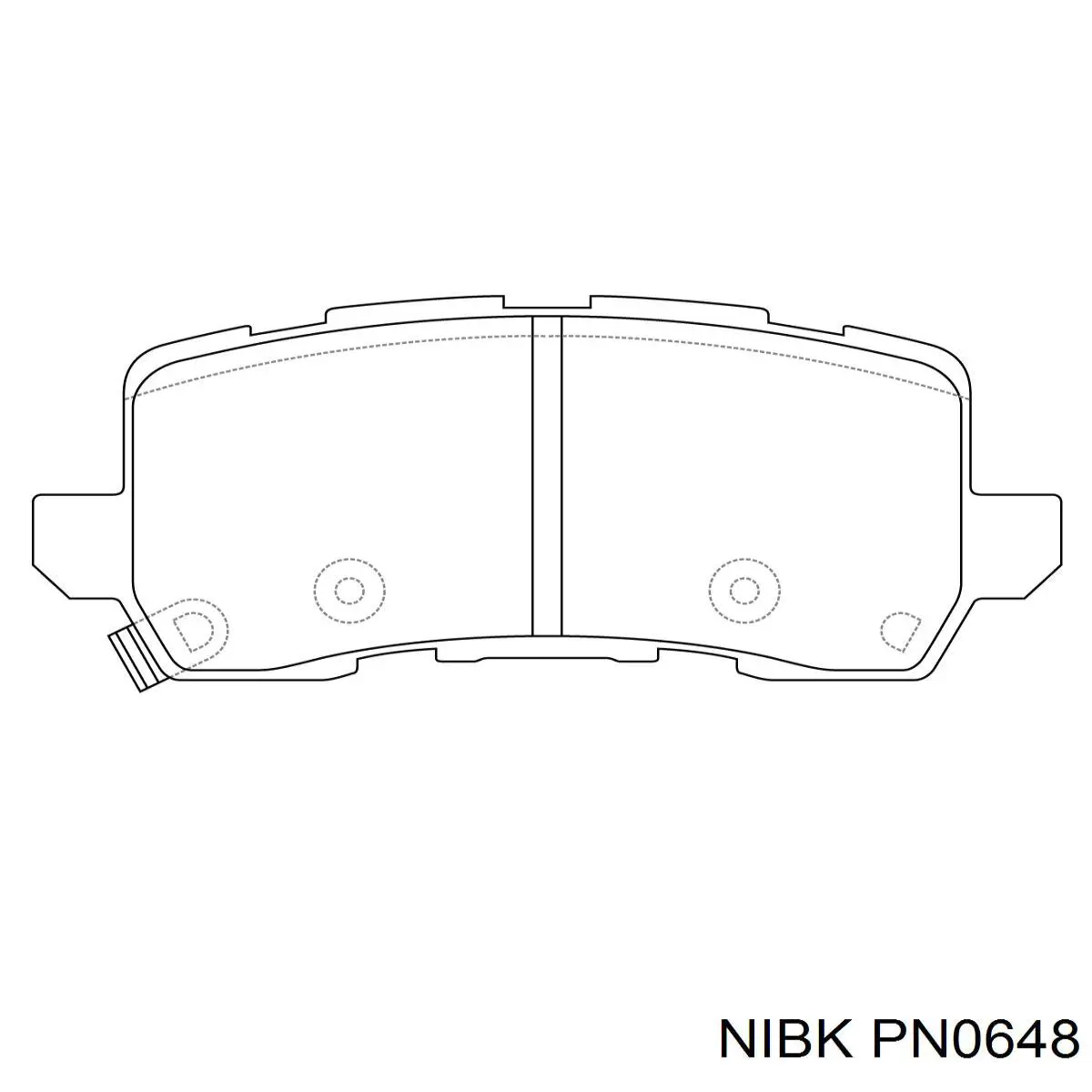 Колодки гальмові задні, дискові PN0648 Nibk