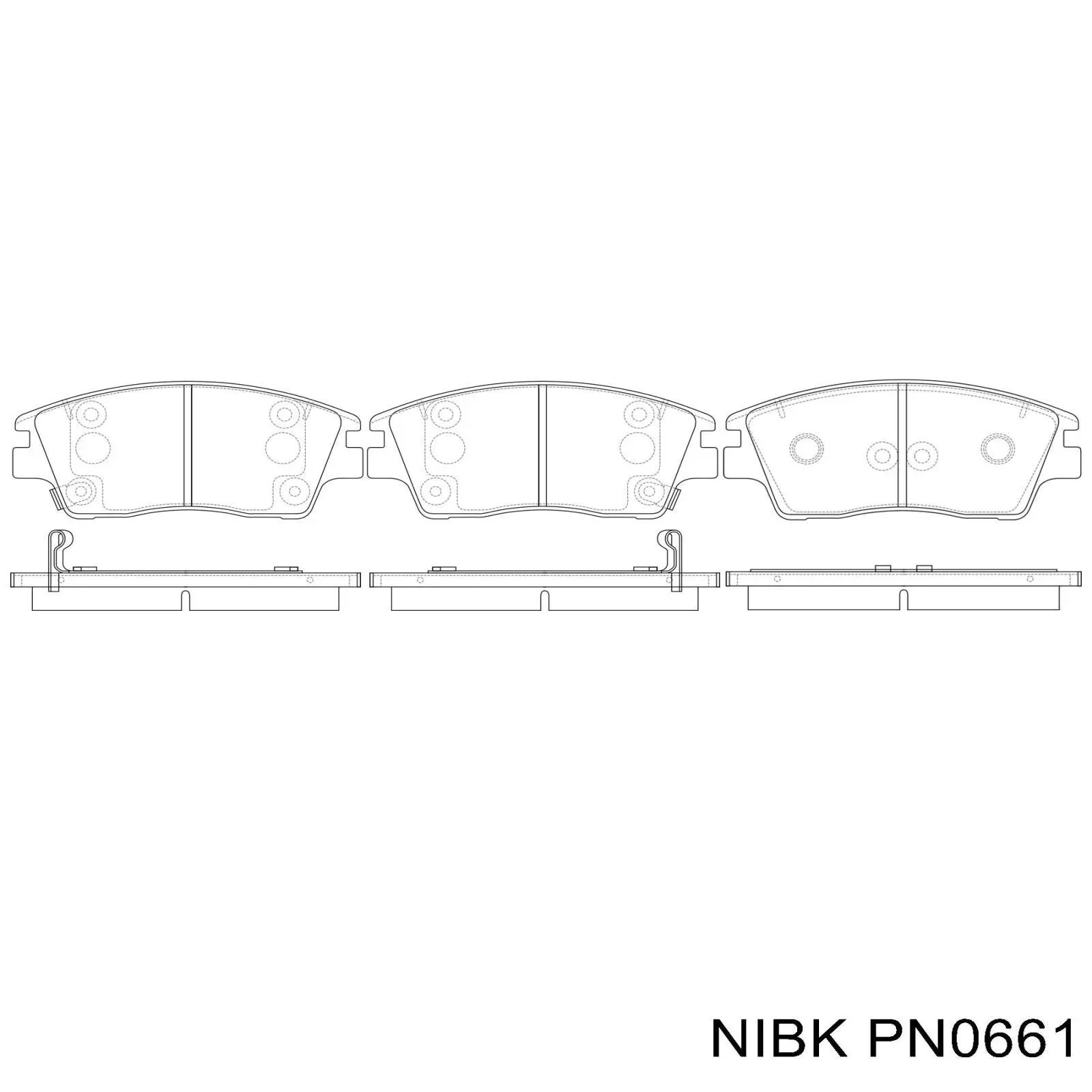 Гальмівні колодки Nibk PN0661 ціна, від 27.76 USD