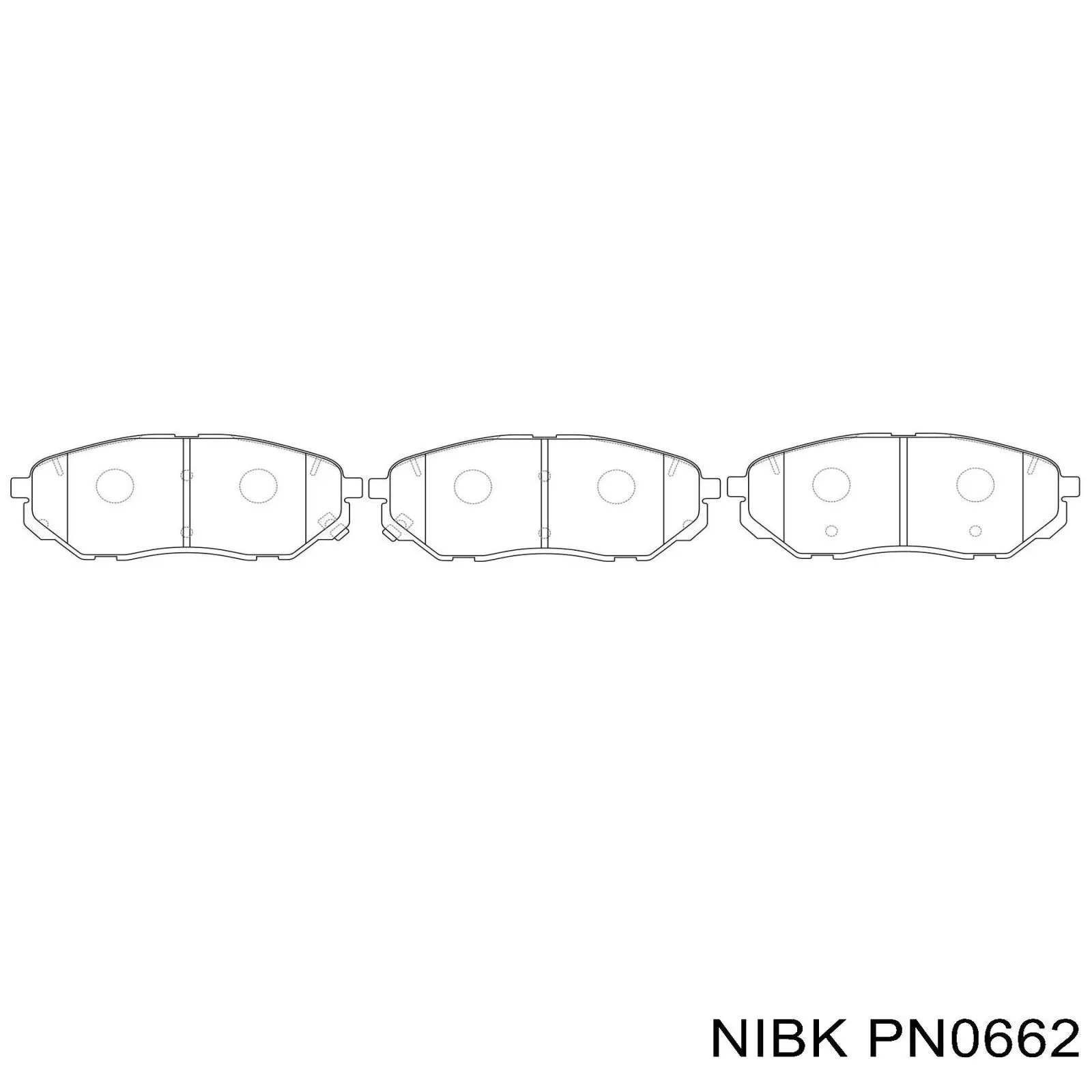 Гальмівні колодки Nibk PN0662 ціна, від 32.55 USD