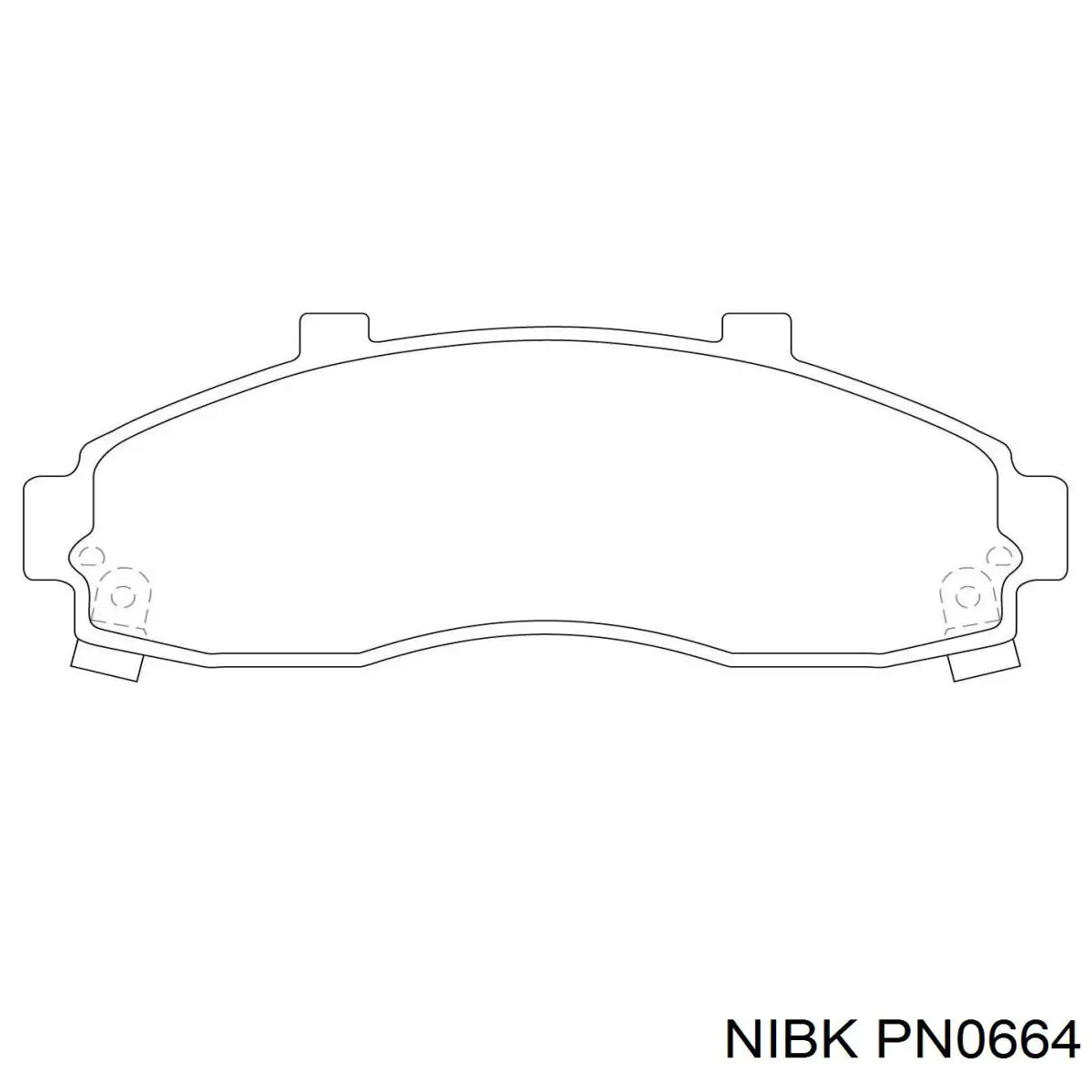 PN0664 Nibk колодки гальмівні передні, дискові