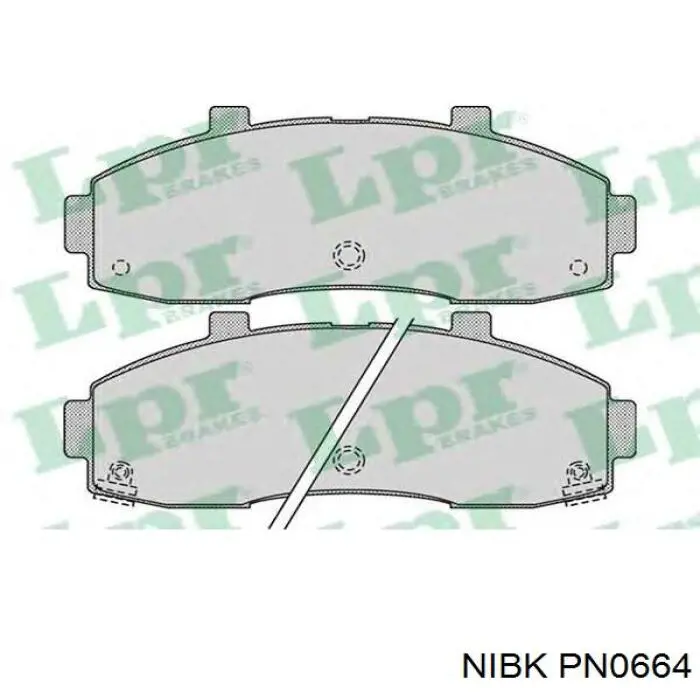 Передні тормозні колодки PN0664 Nibk