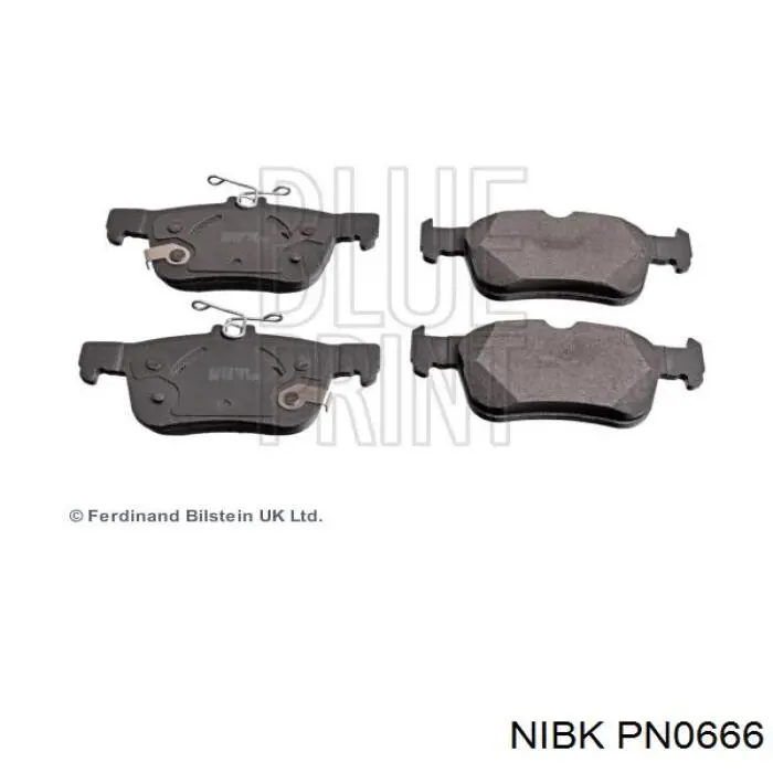 PN0666 Nibk Колодки гальмівні задні, дискові