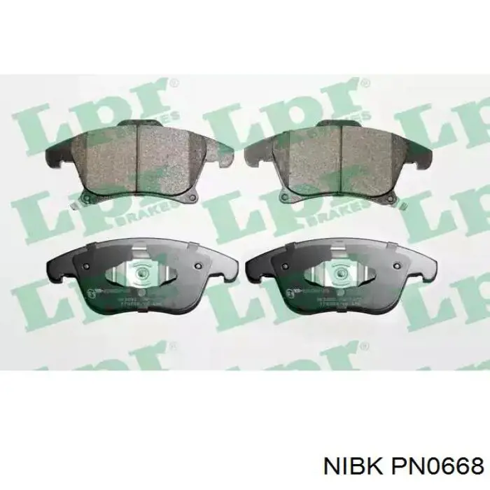 Гальмівні колодки Nibk PN0668 ціна, від 39.35 USD