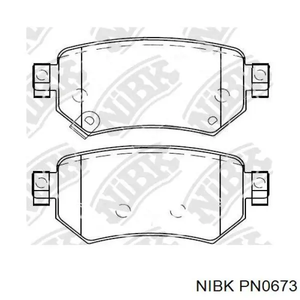 PN0673 Nibk Колодки гальмівні задні, дискові