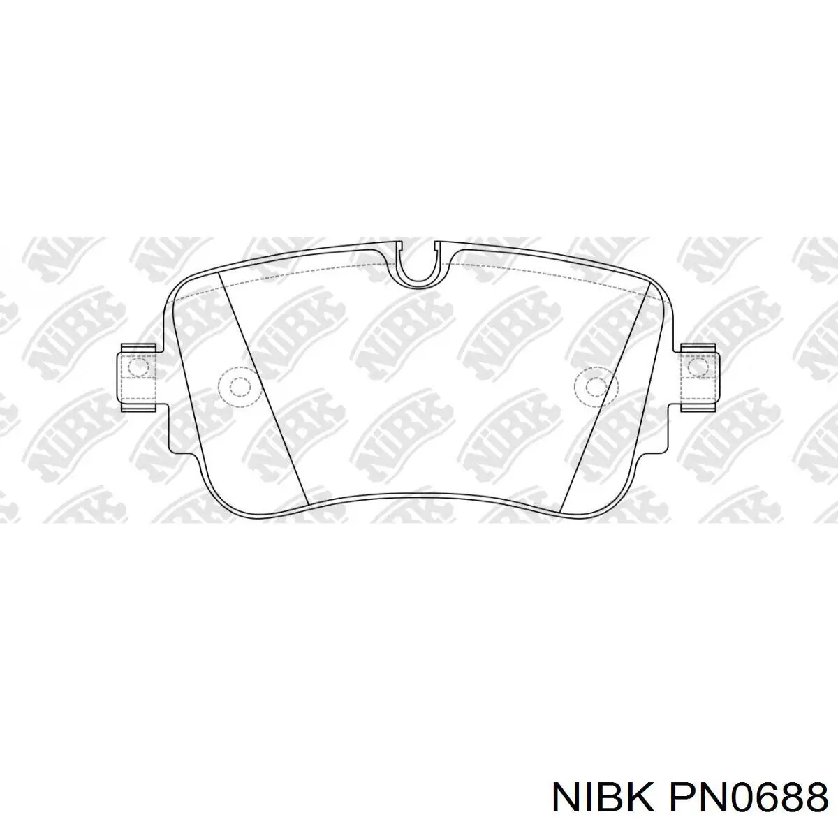 Колодки гальмові задні, дискові PN0688 Nibk