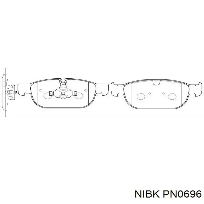 Колодки гальмівні передні, дискові PN0696 Nibk