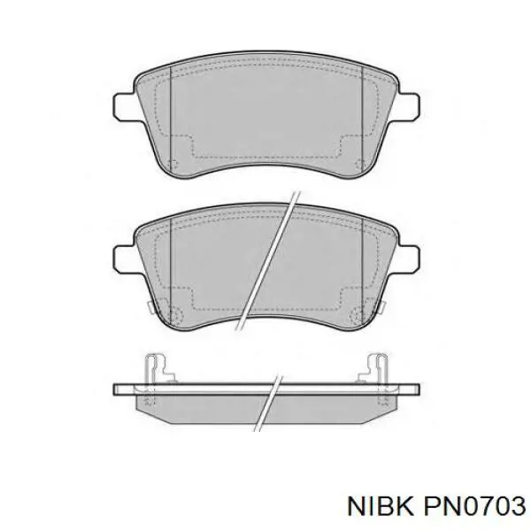 Передні тормозні колодки PN0703 Nibk