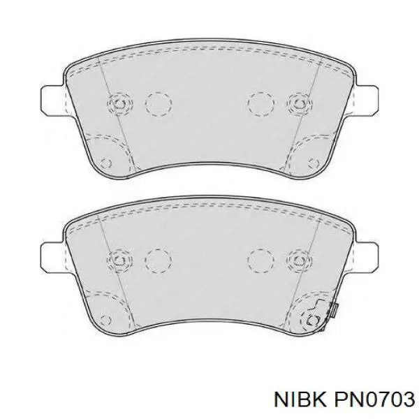 Тормозні колодки Nibk PN0703