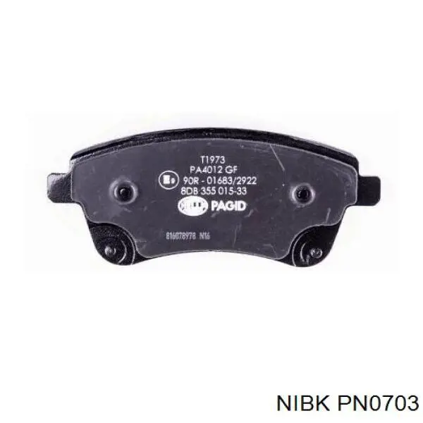 Гальмівні колодки Nibk PN0703 ціна, від 26.60 USD