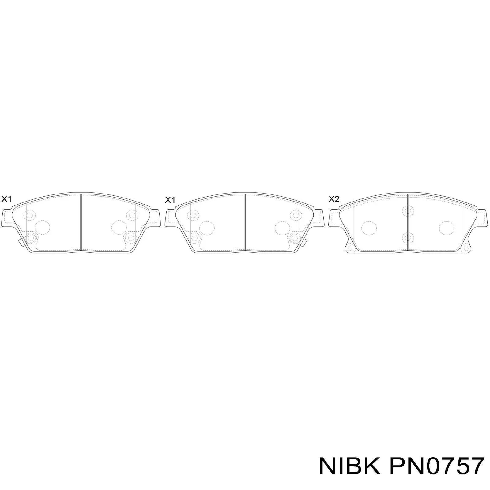 Передні тормозні колодки PN0757 Nibk