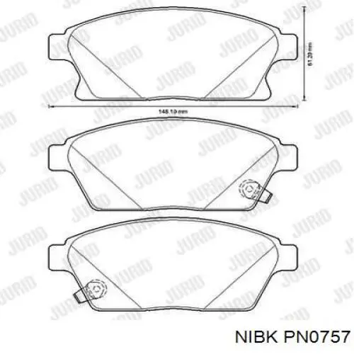 PN0757 Nibk Передні гальмівні колодки