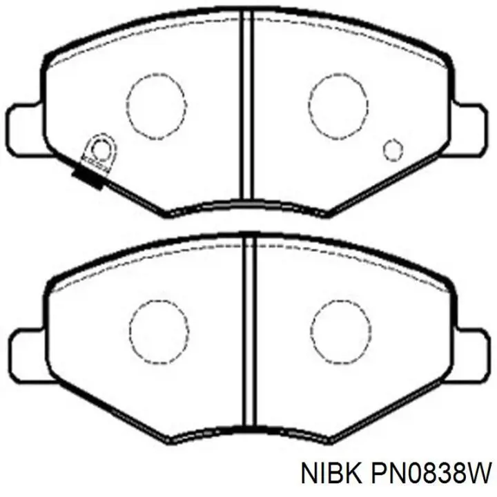 Купити PN0838W Nibk Колодки гальмівні передні, дискові