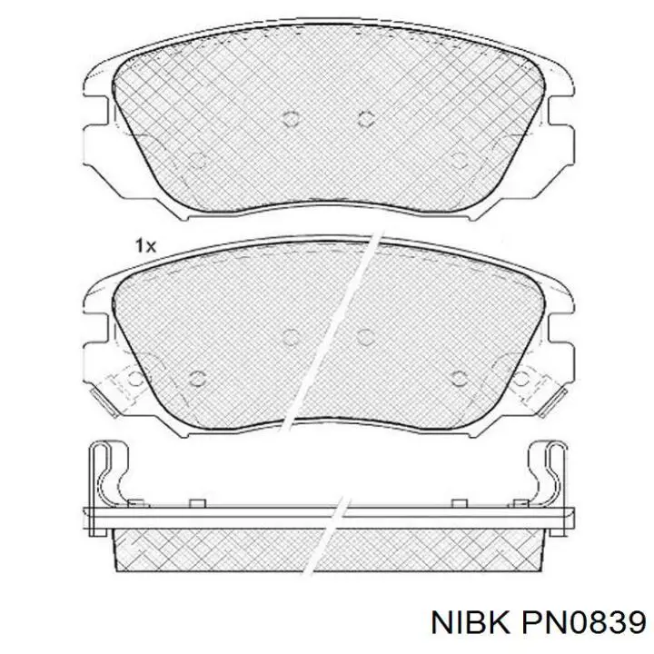 Гальмівні колодки Nibk PN0839 ціна, від 24.22 USD