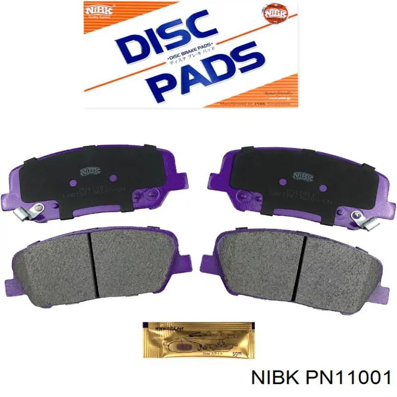 PN11001 Nibk колодки гальмівні передні, дискові