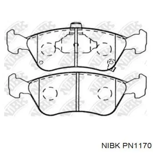 Передні тормозні колодки PN1170 Nibk