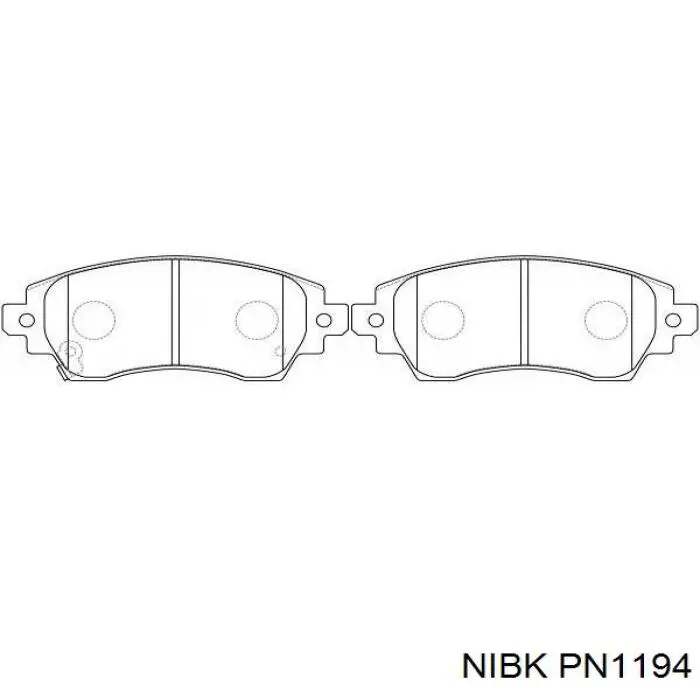 PN1194 Nibk колодки гальмівні передні, дискові