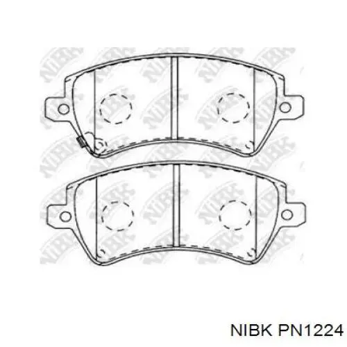 Купити PN1224 Nibk Колодки гальмівні передні, дискові
