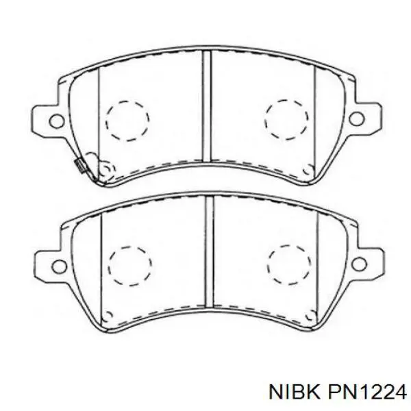 PN1224 Nibk Передні гальмівні колодки