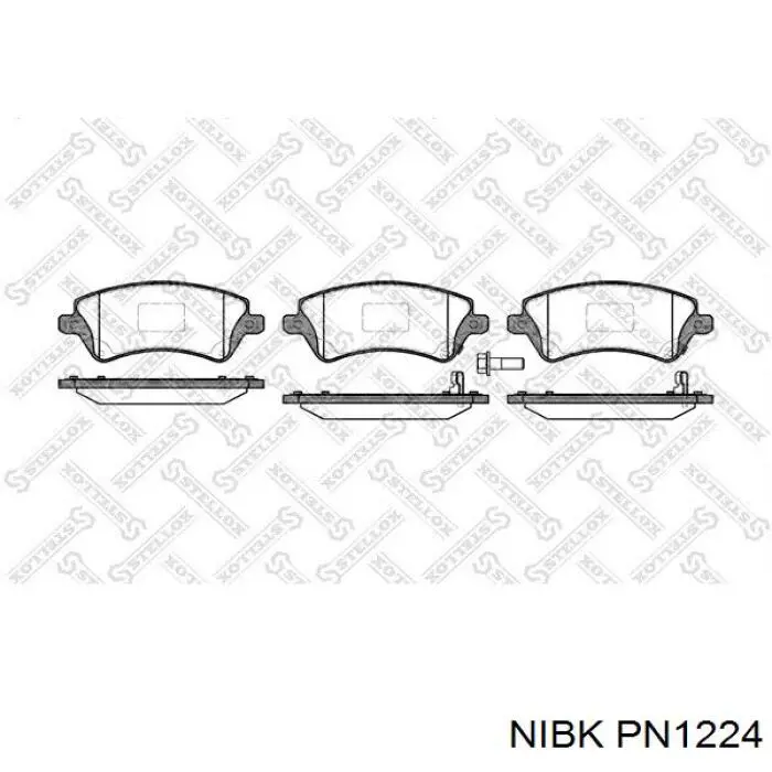 Гальмівні колодки Nibk PN1224 ціна, від 22.12 USD