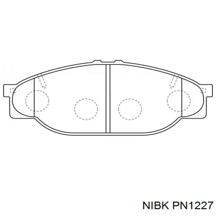 Колодки гальмівні передні, дискові PN1227 Nibk