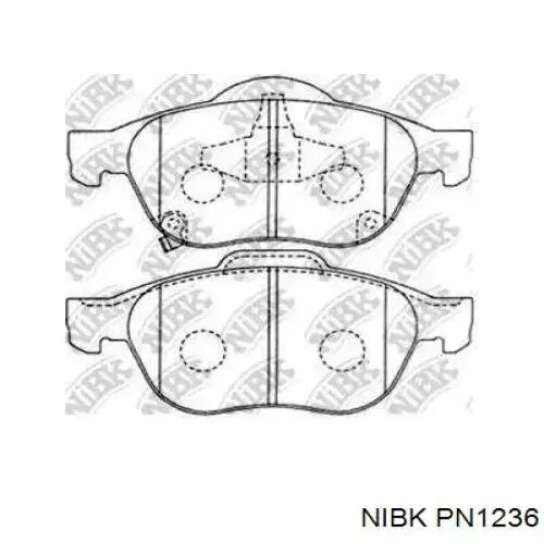 Купити PN1236 Nibk Колодки гальмівні передні, дискові