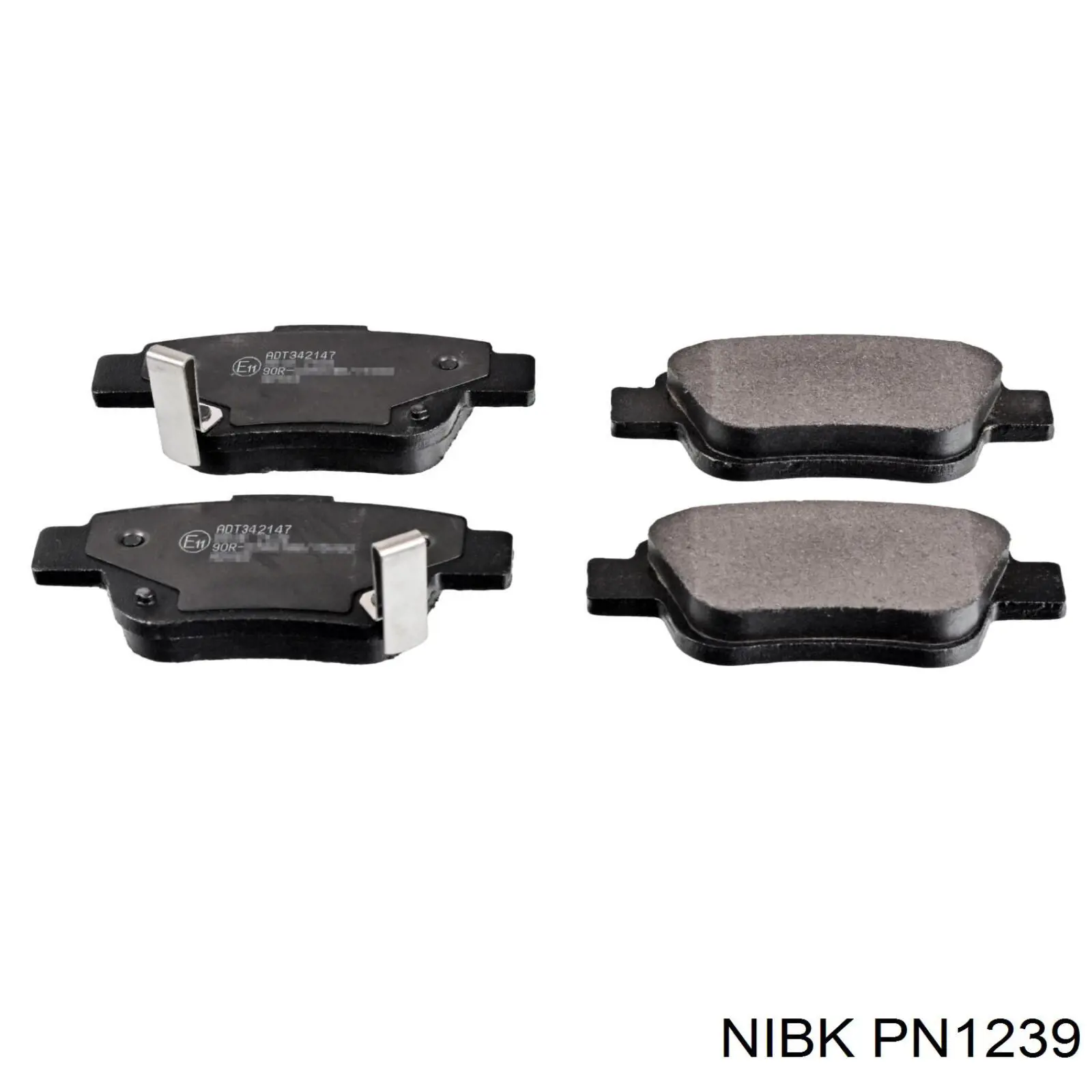 PN1239 Nibk Колодки гальмівні задні, дискові