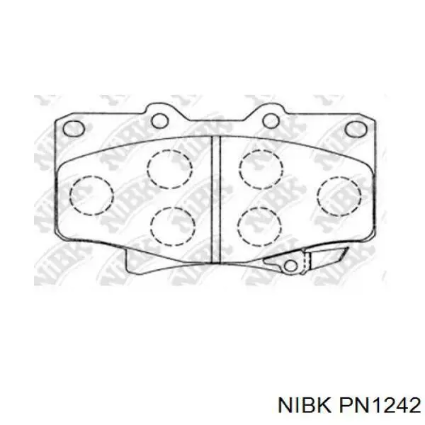 Передні тормозні колодки PN1242 Nibk