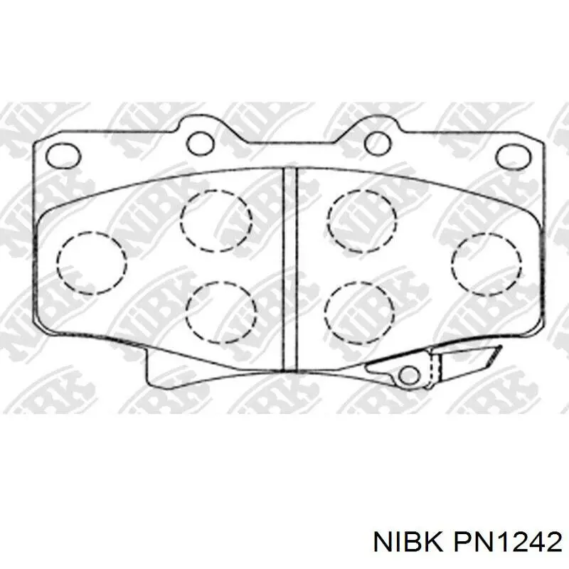 PN1242 Nibk колодки гальмівні передні, дискові