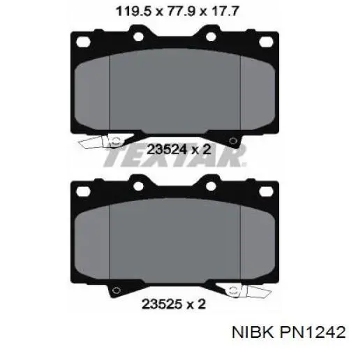 PN1242 Nibk Передні гальмівні колодки