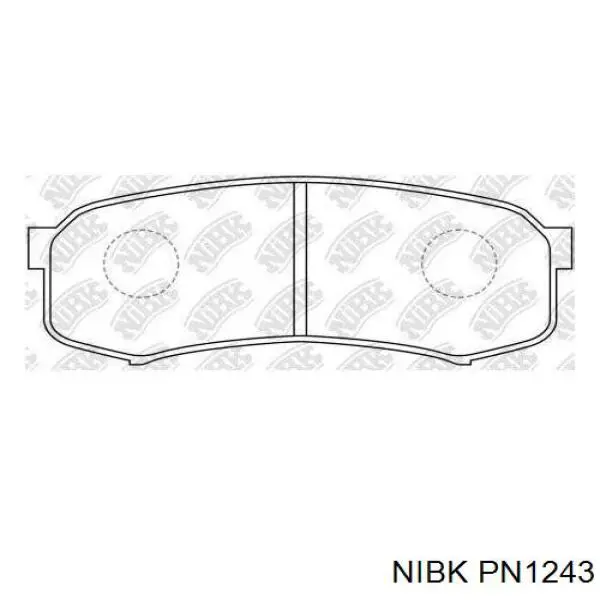 PN1243 Nibk колодки гальмові задні, дискові